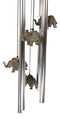 Ebros Gift Pachyderm Elephant Family Striding The Plains Resonant Relaxing Wind Chime Patio Garden Decor Decorative Figurine Noisemaker Elephants Baby Calf Safari Grasslands
