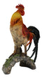 Large Realistic Rustic Western Country Chicken Morning Crow Rooster Statue