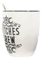Wicca Sacred Moon Triple Goddess Pentacle Witches Brew Ceramic Mug And Spoon Set