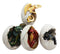 Ebros Set of 4 Fossil Dragon Hatchlings Breaking Out of Egg Shell Figurines 5" H