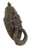 Cast Iron Rustic Royal Venetian Lion Head Decorative Door Knocker Gothic Accent