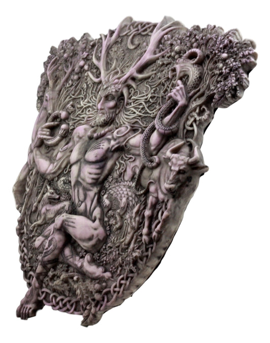 Ebros Wicca Horned God Cernunnos Wall Plaque Masculine Divinity Neopaganism - Ebros Gift