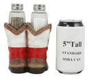 Ebros Western Cowboy Or Cowgirl Texas Flag Boots Salt and Pepper Shakers Set