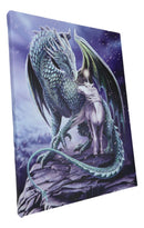 Protector Of Magick Celestial Dragon With Unicorn Wood Framed Canvas Wall Decor