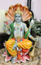 Ebros Hindu God Vishnu Vasudeva Sitting On Throne of Cobras Statue 8"H