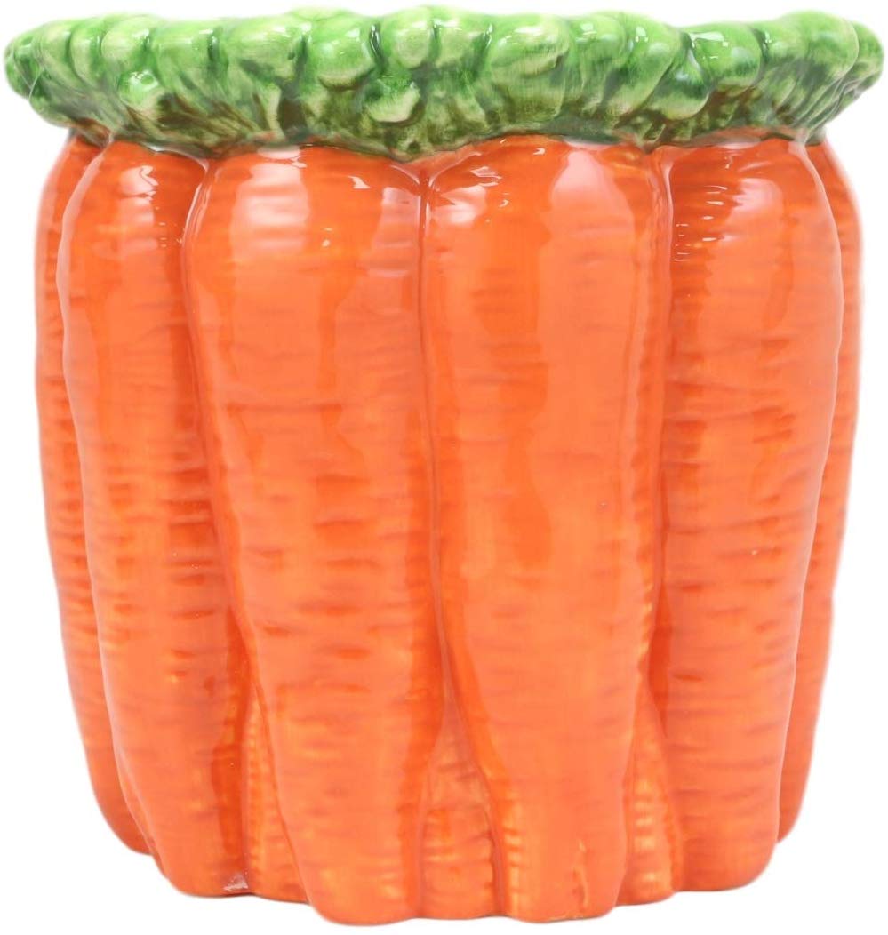 Ebros 4.5" Tall Ceramic Gourmet Hearty Carrots Bunch Dish Bowl Holder Container - Ebros Gift