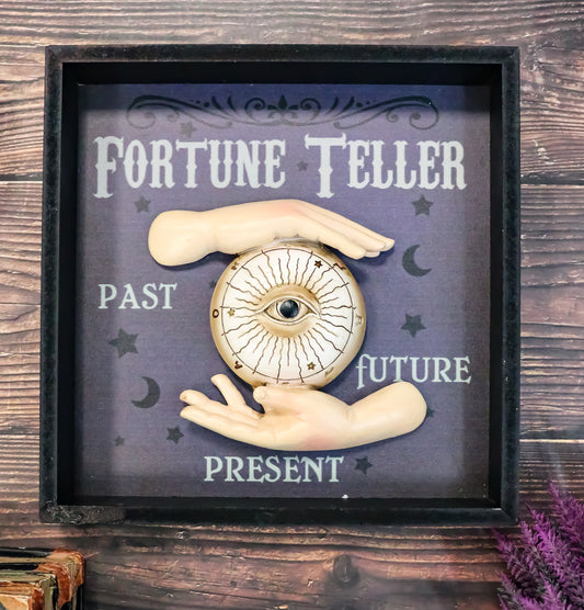 All Seeing Eye Fortune Teller Palms Past Future Present Wall Decor With Frame