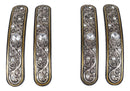 Set Of 12 Western Floral Filigree Lace Silver Bling Drawer Cabinet Bar Pulls