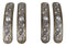 Set Of 12 Western Floral Filigree Lace Silver Bling Drawer Cabinet Bar Pulls