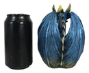 Blue Wise Dragon Guarding LED Light Crystals Smoky Backflow Cone Incense Burner