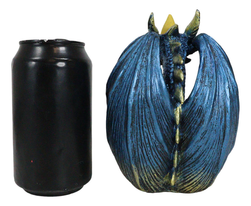 Blue Wise Dragon Guarding LED Light Crystals Smoky Backflow Cone Incense Burner