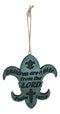 Set of 3 Bible Scriptures James Proverbs Psalm Fleur De Lis Cutout Ornaments