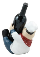 For The Love Of Wine Fat Chef Marco Hugging Wine Bottle Holder Figurine Kitchen