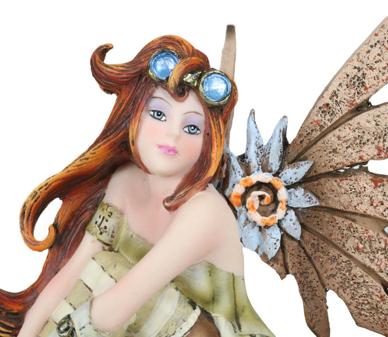 Amy Brown Thinking Of You Steampunk Aviator Pilot Fairy In Robot Wings Figurine