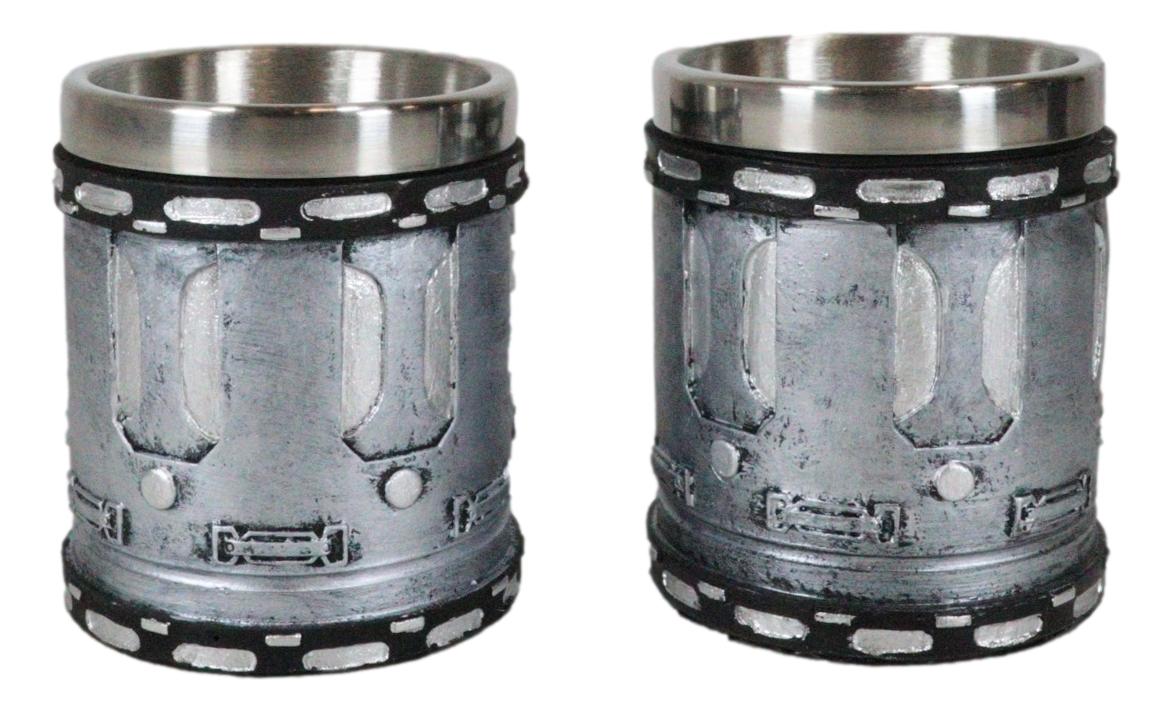 Ebros Western Novelty Revolver Pistol Gun Barrel Cylinder Shot Glass 2-Ounce Set of 2