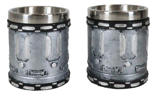 Ebros Western Novelty Revolver Pistol Gun Barrel Cylinder Shot Glass 2-Ounce Set of 2