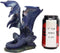 Ebros Fantasy Glitter Blue Midnight Dragon in Repose Statue 8" Long Land of The Dragons Collectible Home Decor Figurine Medieval Renaissance Alchemy and Magic Flying Prehistoric Beast Sculpture