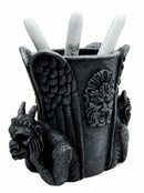 Two Gothic Night Demon Gargoyle Office Study Desktop Stationery Holder Figurine