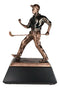 Pro Golfer With Club Celebrating Bronze Electroplated Statue With Trophy Base