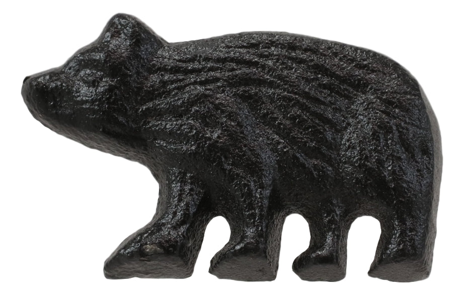 Cast Iron Rustic Western Black Bear Drawer Cabinet Door Knobs Hardware Pack of 4