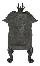 60" Tall Medieval Fantasy Celtic Dragon Heavy Sculptural Throne Chair Furniture