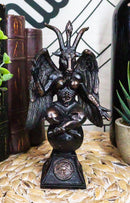 6.5"H Church of Satan Sabbatic Goat Idol Baphomet Bronze Resin Statue Horned God