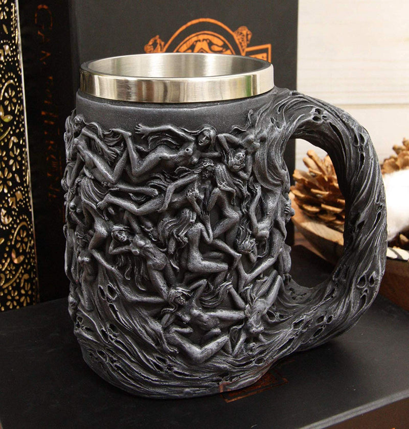 Ebros Large Gothic Ossuary Sexy Nude Erotica Tantric Voodoo Tattoo Morphing Female Bodies Coffee Mug Drinking Cup Tankard