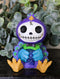 Furry Bones Pretty Purple Dandy Peacock Skeleton with Bowtie and Train Figurine