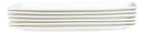 Pack Of 6 Contemporary Slim Rhomboid White Porcelain Serving Platter Plates 14"L