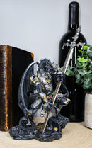 Ebros Ghost Elemental Dragon With Battle Armor And Long Sword Letter Opener Statue