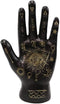 Ebros Psychic Fortune Teller Chirology Palmistry Hand Palm Figurine (Black) - Ebros Gift