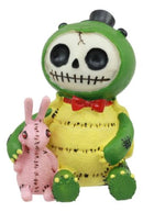 Furry Bones Figurine 3"H Scooter Turtle With Pink Bunny Rabbit Voodoo Skeleton