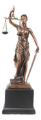 Greek Lady Goddess of Justice La Justica With Sword And Scales Statue On Base