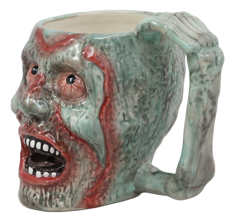 Ebros Walking Dead Impaled Zombie Head Ceramic Coffee Mug With Peeling Flesh And Bloodshot Eyes Beer Stein Beverage Tankard Drinking Cup 12oz Zombie Apocalypse Collection