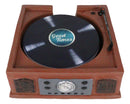 Vintage Retro Nostalgia Vinyl Turntable Player Replica Coasters And Holder Set