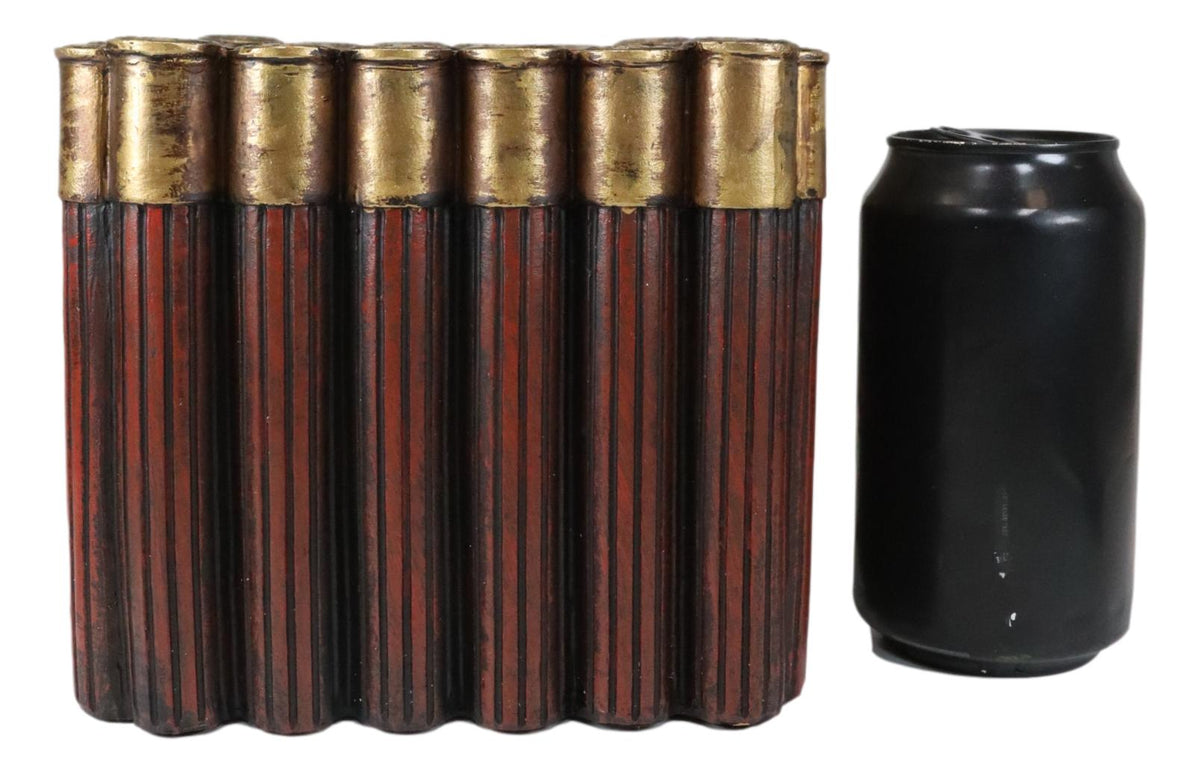 Western Shotgun 12 Gauge Bullet Shells Tissue Box Holder Cover Case Figurine