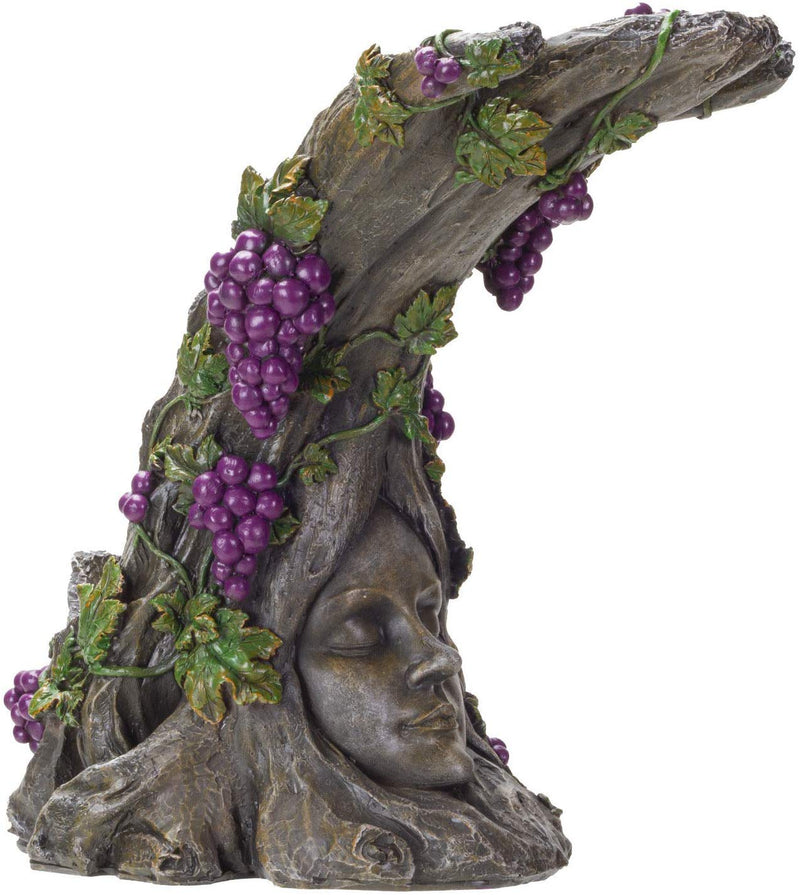 Ebros The Tree Goddess Wine and Glass Holder Resin Figurine Statue 11.5" H Decor