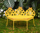 Pack Of 2 Enchanted Fairy Garden Miniature Metal Yellow Ladybug Nook Park Bench