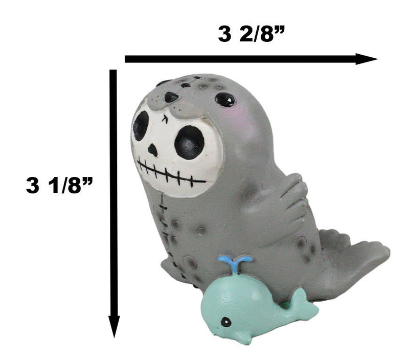 Furry Bones Sea World Marine Elephant Seal Skeleton With Mini Whale Figurine