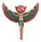Large Ancient Egyptian Goddess Isis Ra With Open Wings Wall Decor Statue Plaque