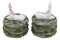 Ebros Pastel Blue And Pink Unicorns Sitting On Stone Garden Jewelry Box Figurines Set