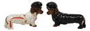 Ebros Doxie Collection King Of Rock And Roll Dachshund Dogs Salt Pepper Shakers Set