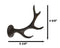 Set Of 3 Cast Iron Western Rustic Stag Deer Crown Antler Wall Coat Keys Hooks