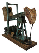 Western Rustic Nodding Donkey Pumpjack Oil Derrick Rig Wine Bottle Holder Model