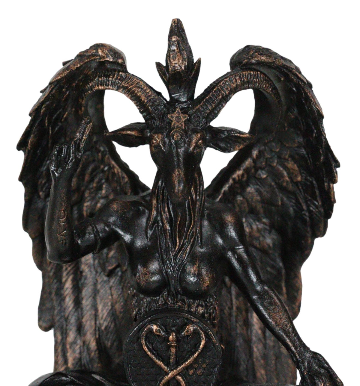 Paranormal Occult Sabbatic Goat Idol Baphomet Sitting Meditation Figurine
