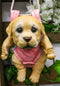 Set Of 2 Teacup Puppy Dogs On Blue And Pink Baby Onesie Swing Branch Hangers