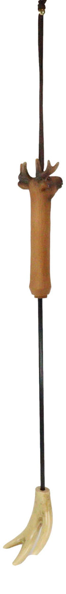 Whitetail Stag Deer Antler Long Reach Hand Back Scratcher Wall Hanging Figurine