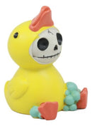 Furry Bones Bubbles Bob The Rubber Duck Figurine Yellow Ducky Hooded Skeleton