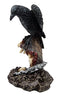 Ebros Gift Dark Raven Crow Feeding On Shackled Cadaver Hand Flesh Figurine 6"H