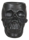 Matte Black Gothic Skull Skeleton Ceramic Votive Candle Essential Oil Warmer